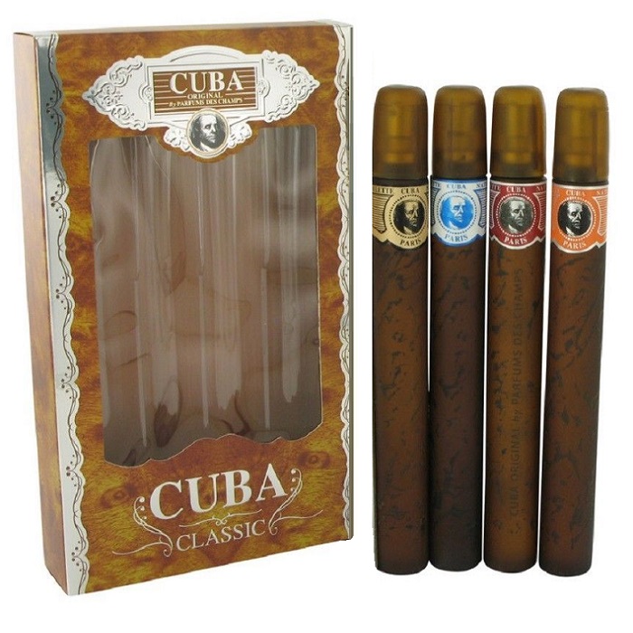 Cuba Variety Gift Set for men - Red, Blue, Orange, & Gold: All 1.17oz Eau De Toilette Spray Cuba Variety Gift Set for men - Red, Blue, Orange, & Gold: All 1.17oz Eau De Toilette Spray